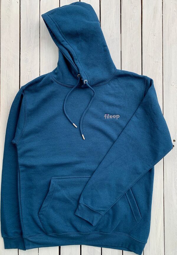 Organic hoodie in ink blue