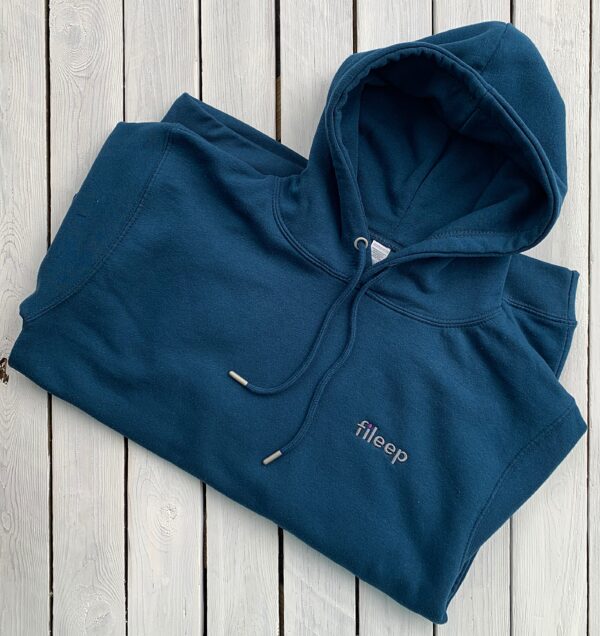 Organic hoodie in ink blue