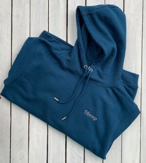 Organic hoodie in ink blue