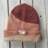 Wave beanie hat in rose peach and vanilla